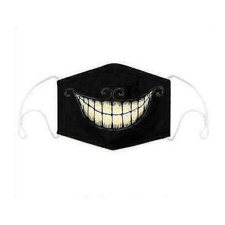 Őrült nagy mosoly - Mens Womens Kids 3D Funny Mouth Mark Fabric Facemask Mosható Party Magic Gothic