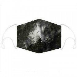 Dak Gray Nebula Galaxy - Mens Womens Kids 3D Funny Mouth Mark Fabric Facemask Mosható Party Magic Gothic