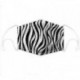 Fekete-fehér zebra nyomtatva - Mens Womens Kids 3D Funny Mouth Mark Fabric Facemask Mosható Party Magic Gothic