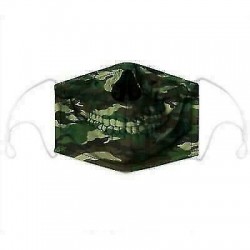 Camo koponya mosoly - Mens Womens Kids 3D Funny Mouth Mark Fabric Facemask Mosható Party Magic Gothic