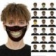 Arany flitteres leopárd ajak - Mens Womens Kids 3D Funny Mouth Mark Fabric Facemask Mosható Party Magic Gothic