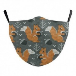 * 60 - Mens Womens Kids 3D Funny Mouth Mark Fabric Facemask Mosható Party Magic Gothic