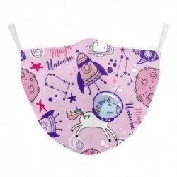 * 19 - Mens Womens Kids 3D Funny Mouth Mark Fabric Facemask Mosható Party Magic Gothic