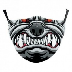 * 49 - Mens Womens Kids 3D Funny Mouth Mark Fabric Facemask Mosható Party Magic Gothic