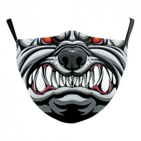 * 49 - Mens Womens Kids 3D Funny Mouth Mark Fabric Facemask Mosható Party Magic Gothic