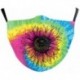 Design-49 - NewTie Dye újrafelhasználható mosható arcmaszk fél arc száj vicces arcvédő szűrő