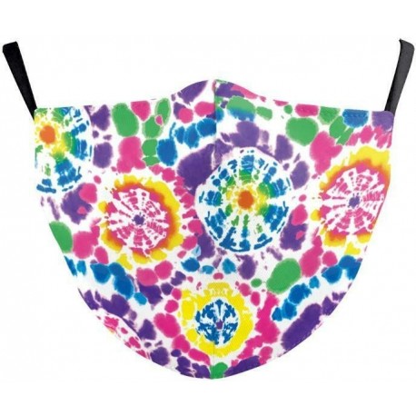 Design-23 - NewTie Dye újrafelhasználható mosható arcmaszk fél arc száj vicces arcvédő szűrő
