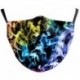Design-23 - NewTie Dye újrafelhasználható mosható arcmaszk fél arc száj vicces arcvédő szűrő