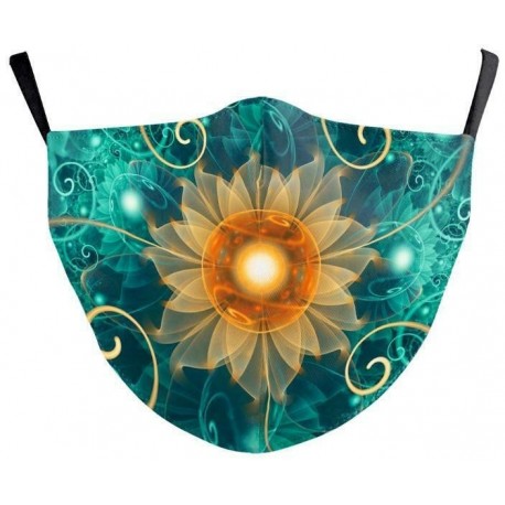 Design-21 - NewTie Dye újrafelhasználható mosható arcmaszk fél arc száj vicces arcvédő szűrő