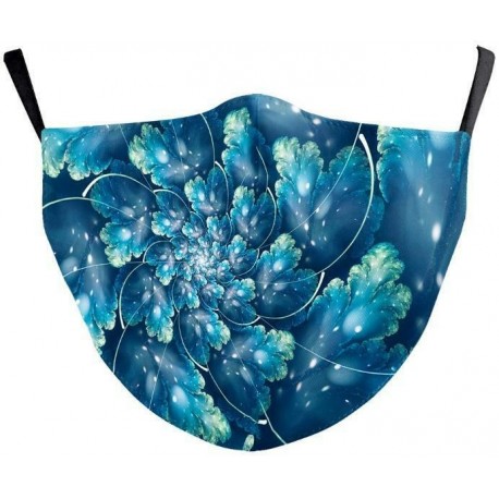Design-3 - NewTie Dye újrafelhasználható mosható arcmaszk fél arc száj vicces arcvédő szűrő