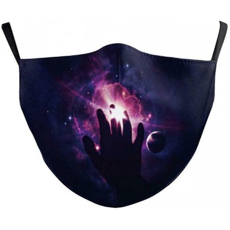 Design-34 - NewTie Dye újrafelhasználható mosható arcmaszk fél arc száj vicces arcvédő szűrő