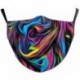 Design-34 - NewTie Dye újrafelhasználható mosható arcmaszk fél arc száj vicces arcvédő szűrő