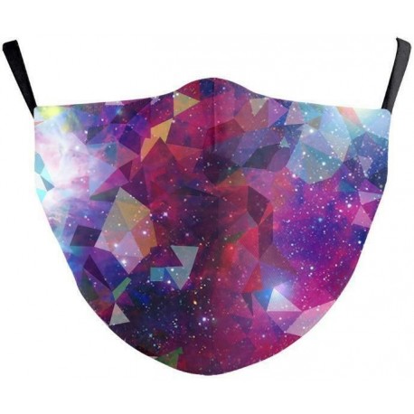 Design-26 - NewTie Dye újrafelhasználható mosható arcmaszk fél arc száj vicces arcvédő szűrő