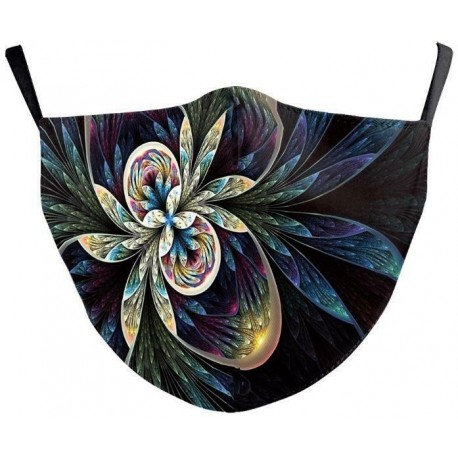 Design-6 - NewTie Dye újrafelhasználható mosható arcmaszk fél arc száj vicces arcvédő szűrő