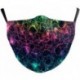 Design-37 - NewTie Dye újrafelhasználható mosható arcmaszk fél arc száj vicces arcvédő szűrő