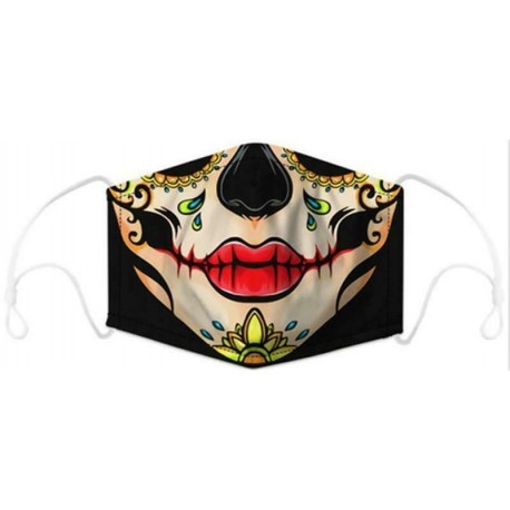 Design-67 - 3D Unisex újrafelhasználható mosható arcmaszk fél arc száj vicces arcvédő szűrő