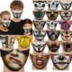 Design-22 - 3D Unisex újrafelhasználható mosható arcmaszk fél arc száj vicces arcvédő szűrő