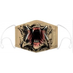 Design-64 - 3D Unisex újrafelhasználható mosható arcmaszk fél arc száj vicces arcvédő szűrő