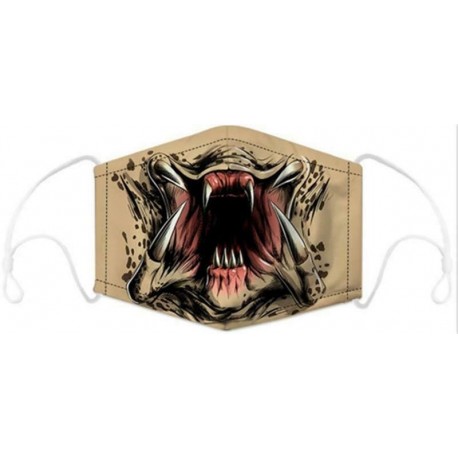 Design-64 - 3D Unisex újrafelhasználható mosható arcmaszk fél arc száj vicces arcvédő szűrő