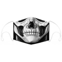 Design-78 - 3D Unisex újrafelhasználható mosható arcmaszk fél arc száj vicces arcvédő szűrő
