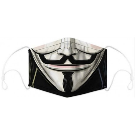 Tervezés-77 - 3D Unisex újrafelhasználható mosható arcmaszk fél arc száj vicces arcvédő szűrő