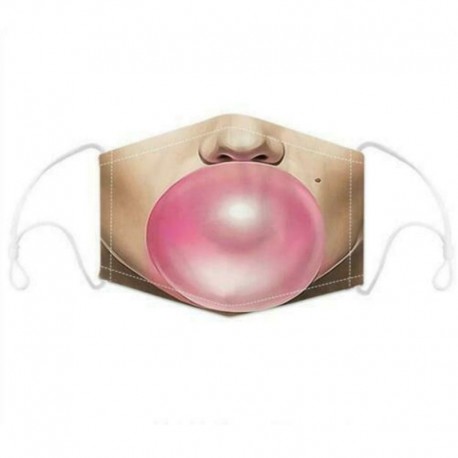 Design-30 - 3D Unisex újrafelhasználható mosható arcmaszk fél arc száj vicces arcvédő szűrő