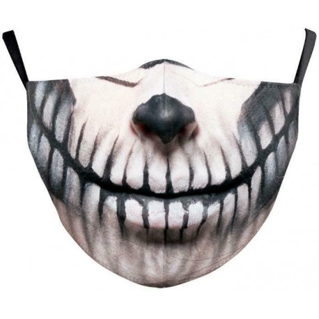 Design-15 - 3D Unisex újrafelhasználható mosható arcmaszk fél arc száj vicces arcvédő szűrő