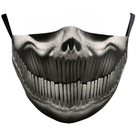 Design-31 - 3D Unisex újrafelhasználható mosható arcmaszk fél arc száj vicces arcvédő szűrő