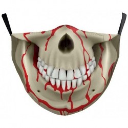 Design-37 - 3D Unisex újrafelhasználható mosható arcmaszk fél arc száj vicces arcvédő szűrő