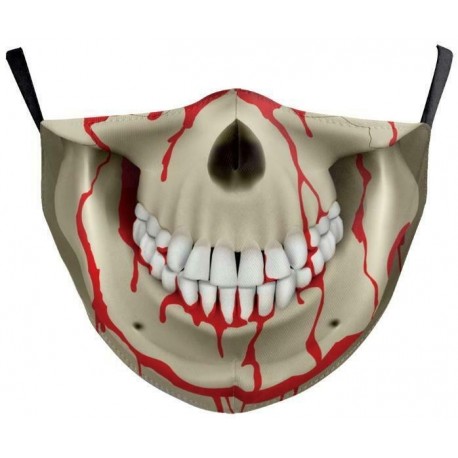 Design-37 - 3D Unisex újrafelhasználható mosható arcmaszk fél arc száj vicces arcvédő szűrő