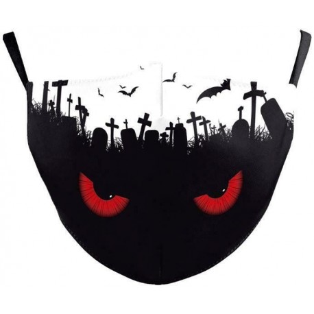 Design-7 - 3D Unisex újrafelhasználható mosható arcmaszk fél arc száj vicces arcvédő szűrő