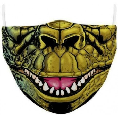 Design-106 - Férfi újrafelhasználható unisex vicces mosható arcmaszk fél arc száj Mark HipHop rajzfilm