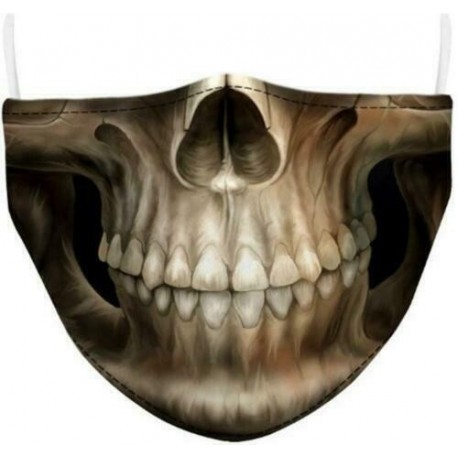 Design-44 - Férfi újrafelhasználható unisex vicces mosható arcmaszk fél arc száj Mark HipHop rajzfilm
