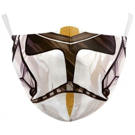 * 4 - Férfi újrafelhasználható unisex vicces mosható arcmaszk fél arc száj Mark HipHop rajzfilm