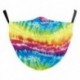 21 - Tie Dye 3D nyomtatott állítható vicces szájjel szövet szövetmaszk mosható többször használható