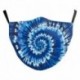 6. - Tie Dye 3D nyomtatott állítható vicces szájjel szövet szövetmaszk mosható többször használható