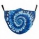 6. - Tie Dye 3D nyomtatott állítható vicces szájjel szövet szövetmaszk mosható többször használható