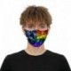 Színek köd - Mens Womens Kids 3D Funny Mouth Mark Fabric Facemask Mosható Party Magic Gothic