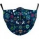* 169 - Mosható arcmaszk fél arc koponya száj Mark HipHop Cospaly Party One Size Mask0