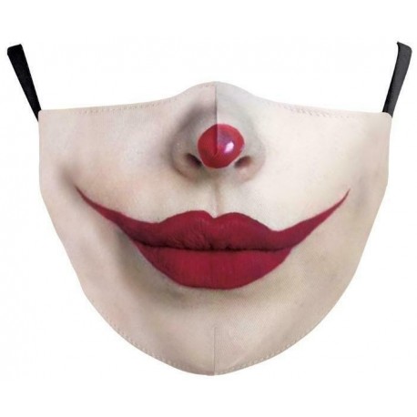 * 53 - Mosható arcmaszk fél arc koponya száj Mark HipHop Cospaly Party One Size Mask0