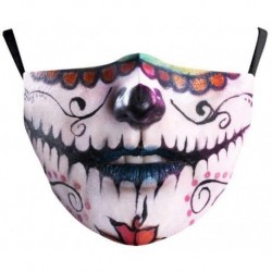 * 4 - Mosható arcmaszk fél arc koponya száj Mark HipHop Cospaly Party One Size Mask0