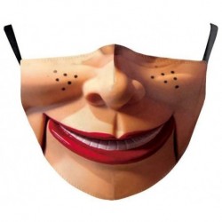 * 156 - Mosható arcmaszk fél arc koponya száj Mark HipHop Cospaly Party One Size Mask0