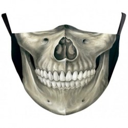 * 5 - Mosható arcmaszk fél arc koponya száj Mark HipHop Cospaly Party One Size Mask0