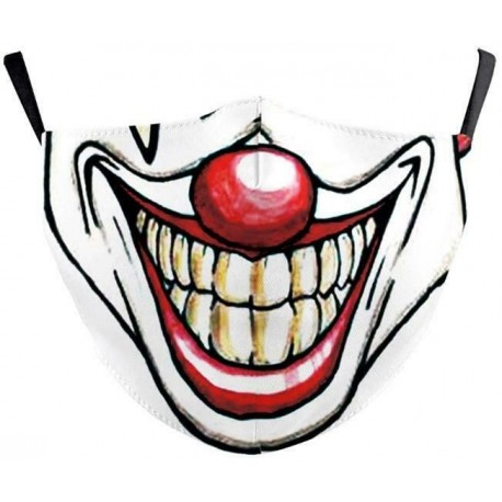 * 112 - Mosható arcmaszk fél arc koponya száj Mark HipHop Cospaly Party One Size Mask0