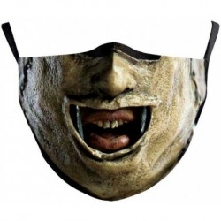* 142 - Mosható arcmaszk fél arc koponya száj Mark HipHop Cospaly Party One Size Mask0