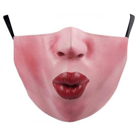 * 121 - Mosható arcmaszk fél arc koponya száj Mark HipHop Cospaly Party One Size Mask0