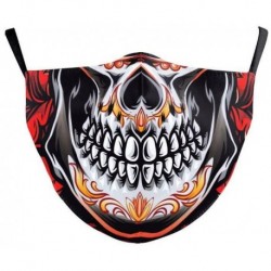 * 28 - Mosható arcmaszk fél arc koponya száj Mark HipHop Cospaly Party One Size Mask0