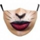 * 130 - Mosható arcmaszk fél arc koponya száj Mark HipHop Cospaly Party One Size Mask0