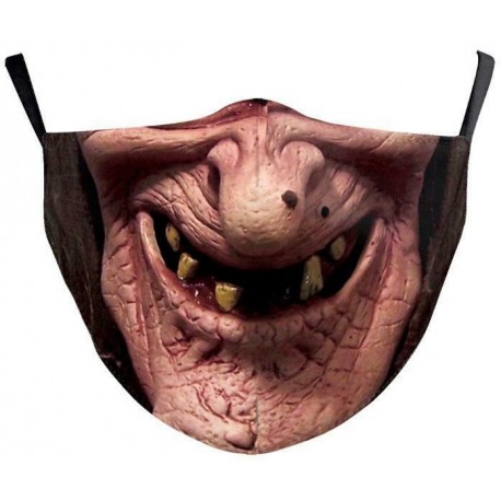 * 82 - Mosható arcmaszk fél arc koponya száj Mark HipHop Cospaly Party One Size Mask0