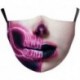 * 64 - Mosható arcmaszk fél arc koponya száj Mark HipHop Cospaly Party One Size Mask0